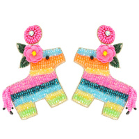 AZTEC DEITY THEME PINATA EARRINGS